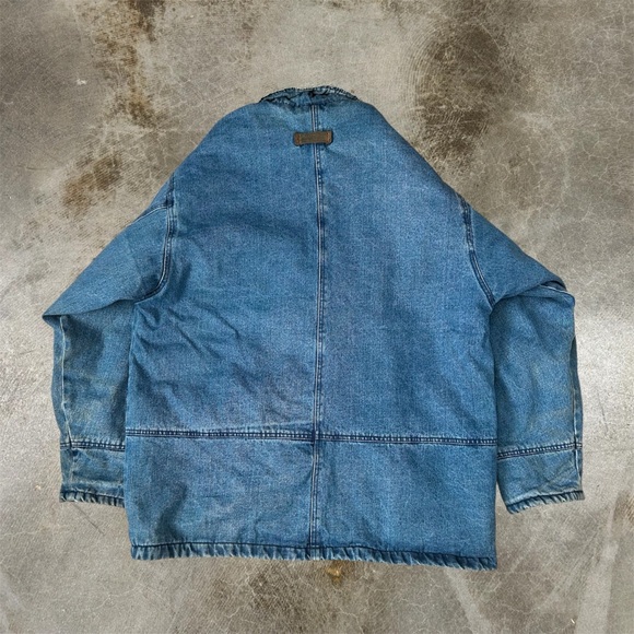 1990’s Vintage American Eagle Denim Lobster Clasp Fireman Jacket - Picture 3 of 8